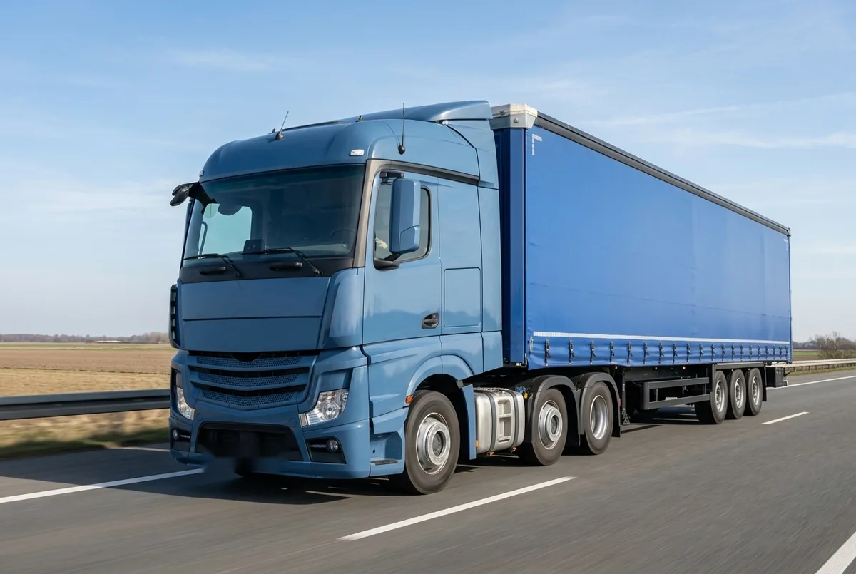 Generated illustration, not a photograph: Mercedes-Benz Actros, 425 kW, 6x4 tractor unit, a 6×4 tractor unit