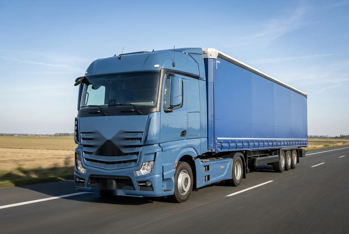 Generated illustration, not a photograph: Mercedes-Benz Actros, 460 kW, 4x2 tractor unit, a 4×2 tractor unit