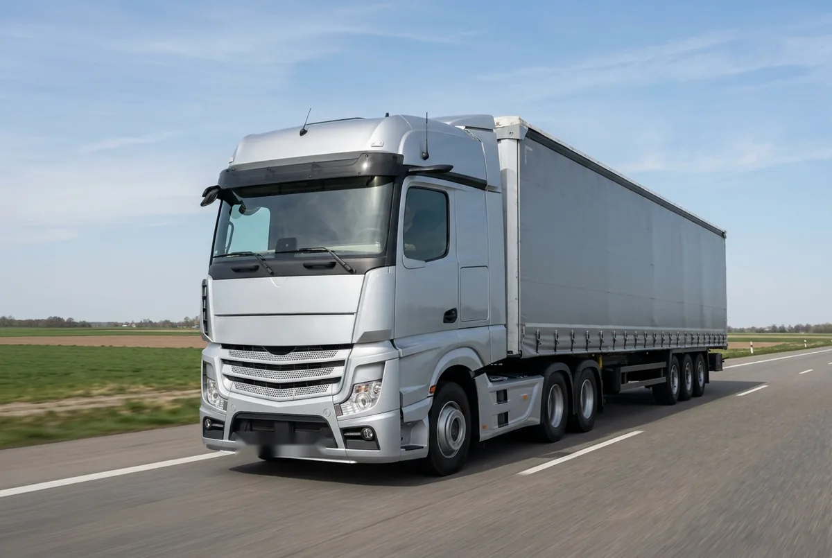 Generated illustration, not a photograph: Mercedes-Benz Actros, 460 kW, 6x2 tractor unit, a 6×2 tractor unit