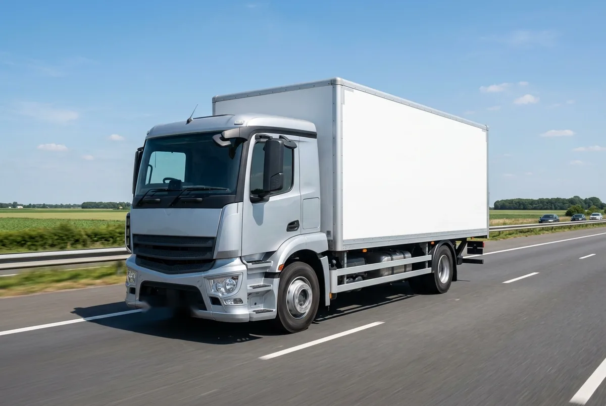 Generated illustration, not a photograph: Mercedes-Benz Antos, 200 kW, 4x2 rigid lorry, a 4×2 rigid lorry