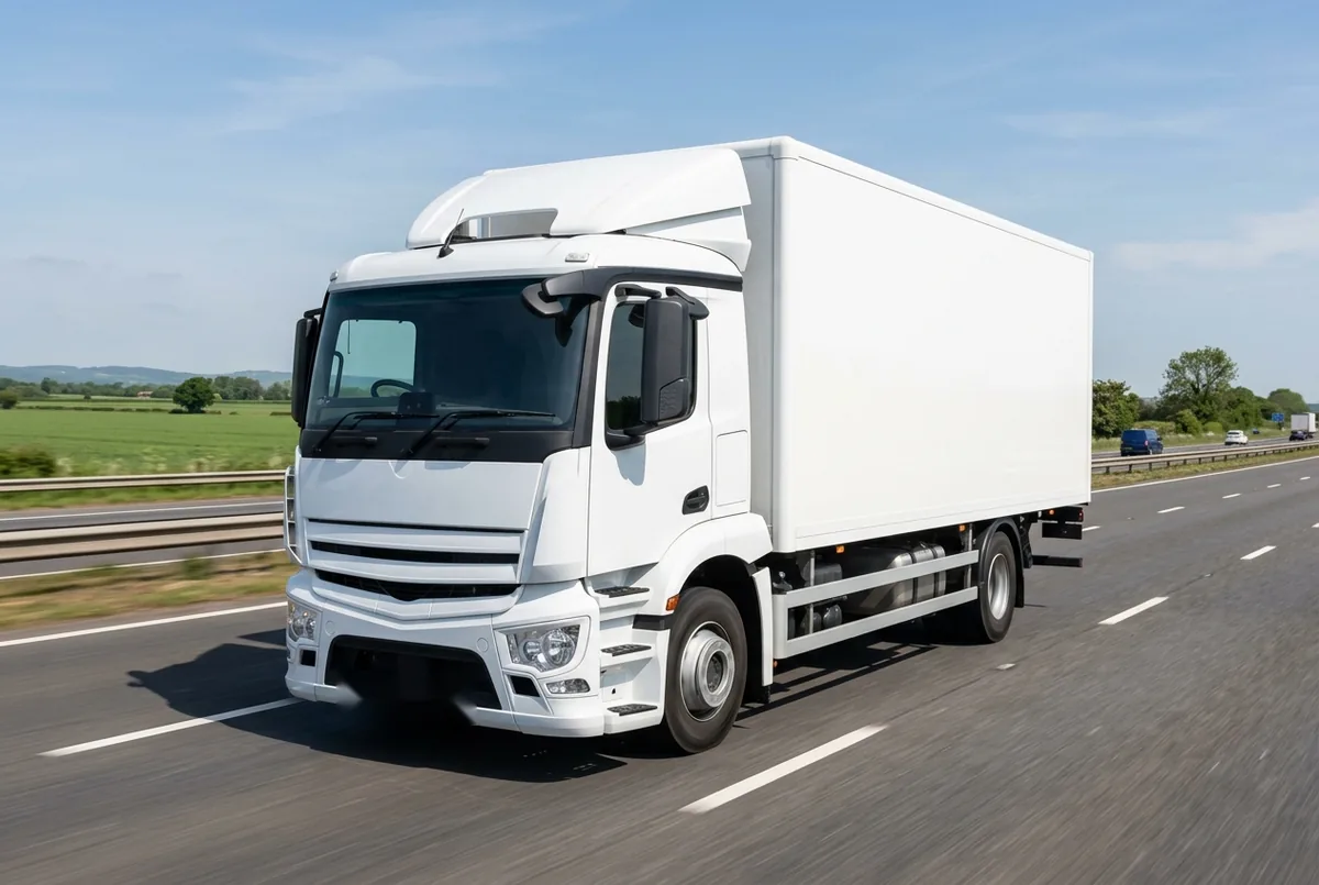 Generated illustration, not a photograph: Mercedes-Benz Antos, 220 kW, 4x2 rigid lorry, a 4×2 rigid lorry