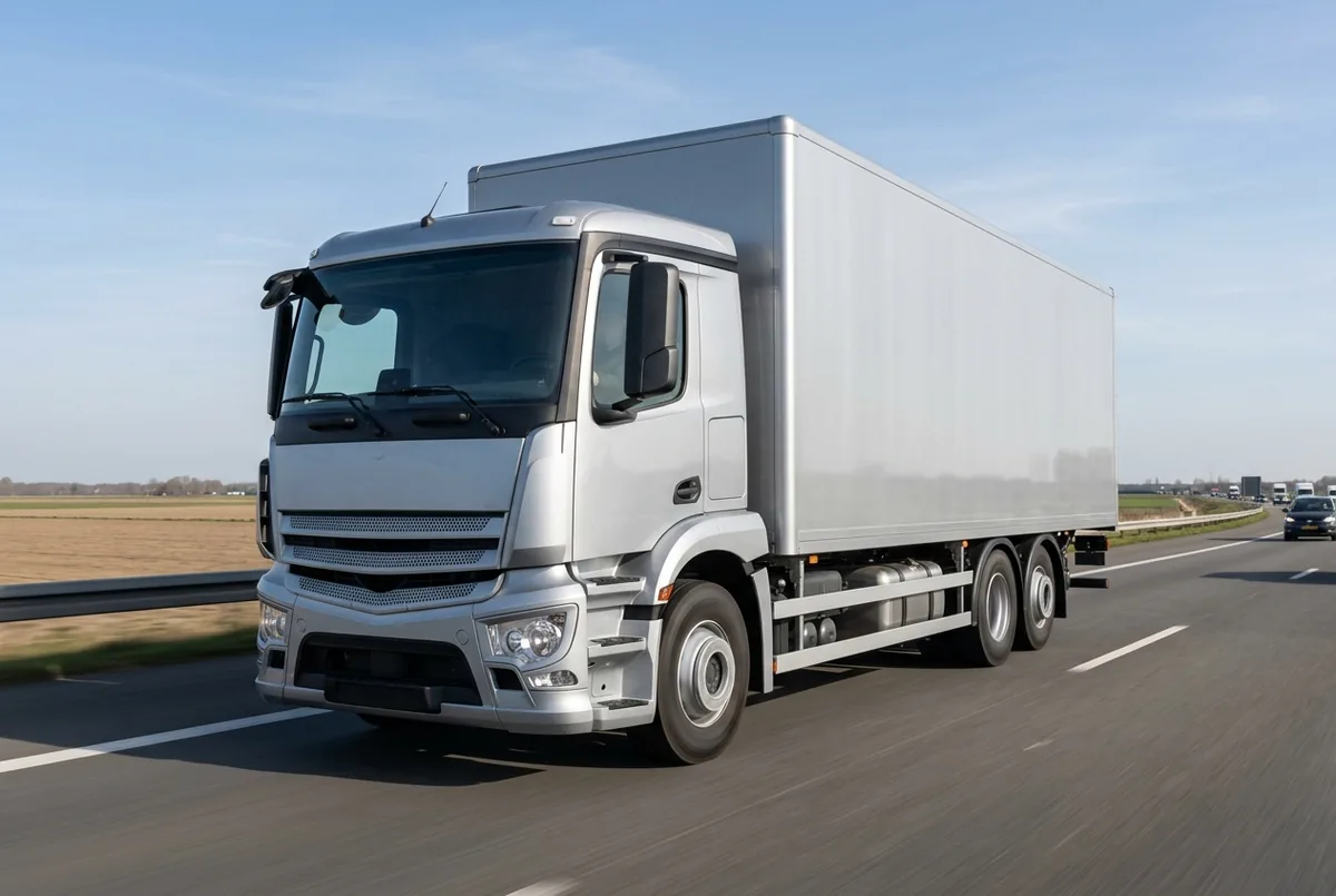 Generated illustration, not a photograph: Mercedes-Benz Antos, 240 kW, 6x2 rigid lorry, a 6×2 rigid lorry