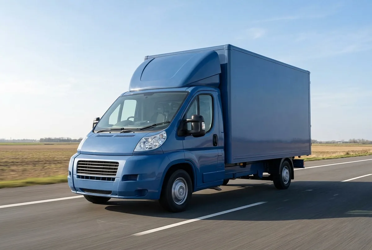 Generated illustration, not a photograph: FIAT Ducato, 132 kW, 4x2, a 4×2 rigid lorry