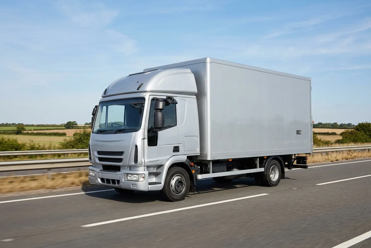 Generated illustration, not a photograph: IVECO Eurocargo, 134 kW, 4x2, a 4×2 rigid lorry