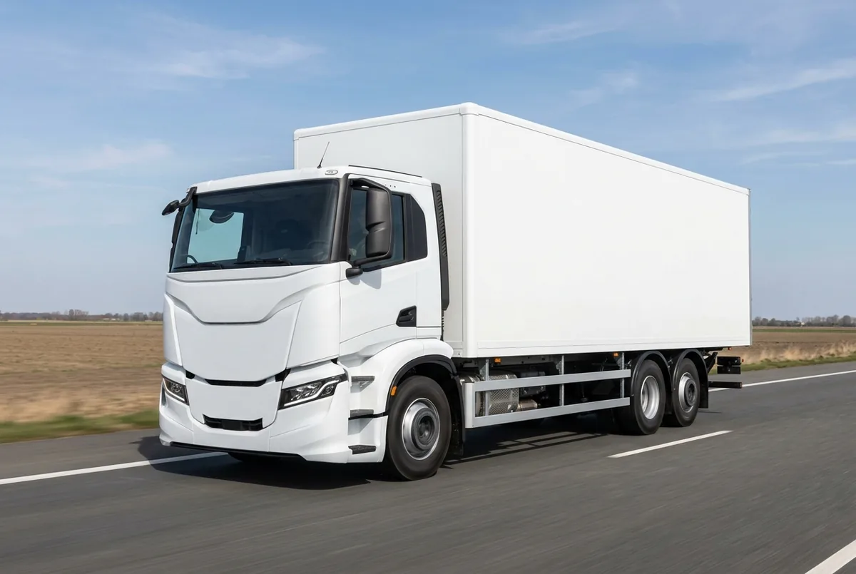 Generated illustration, not a photograph: IVECO S-Way, 200 kW, 6x2 rigid lorry, a 6×2 rigid lorry