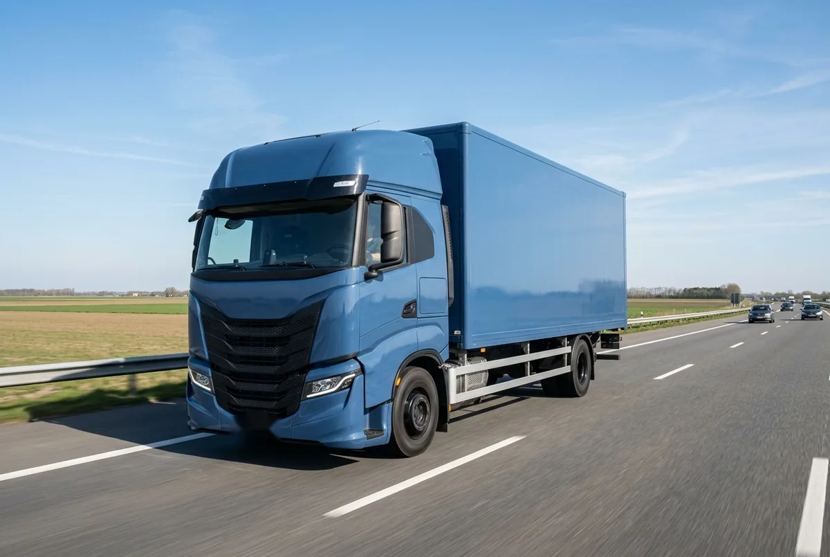 Generated illustration, not a photograph: IVECO S-Way, 265 kW, 4x2 rigid lorry, a 4×2 rigid lorry
