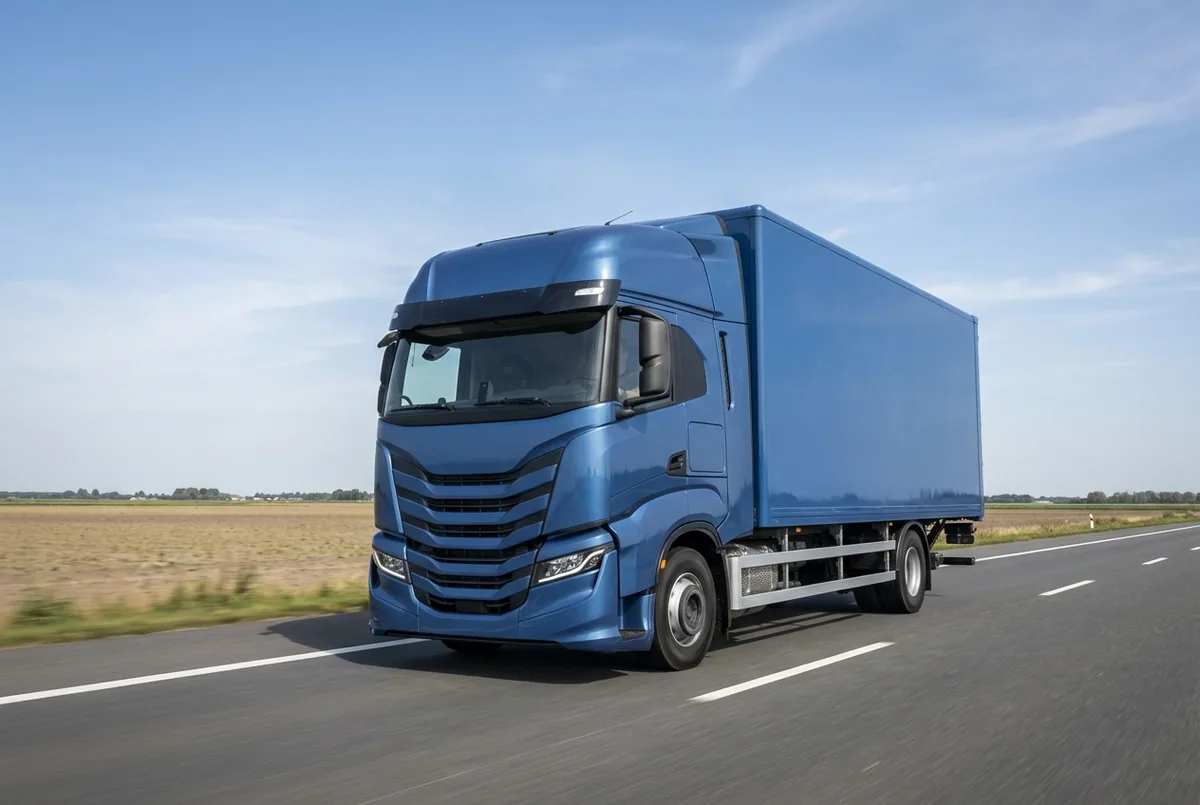Generated illustration, not a photograph: IVECO S-Way, 309 kW, 4x2 rigid lorry, a 4×2 rigid lorry