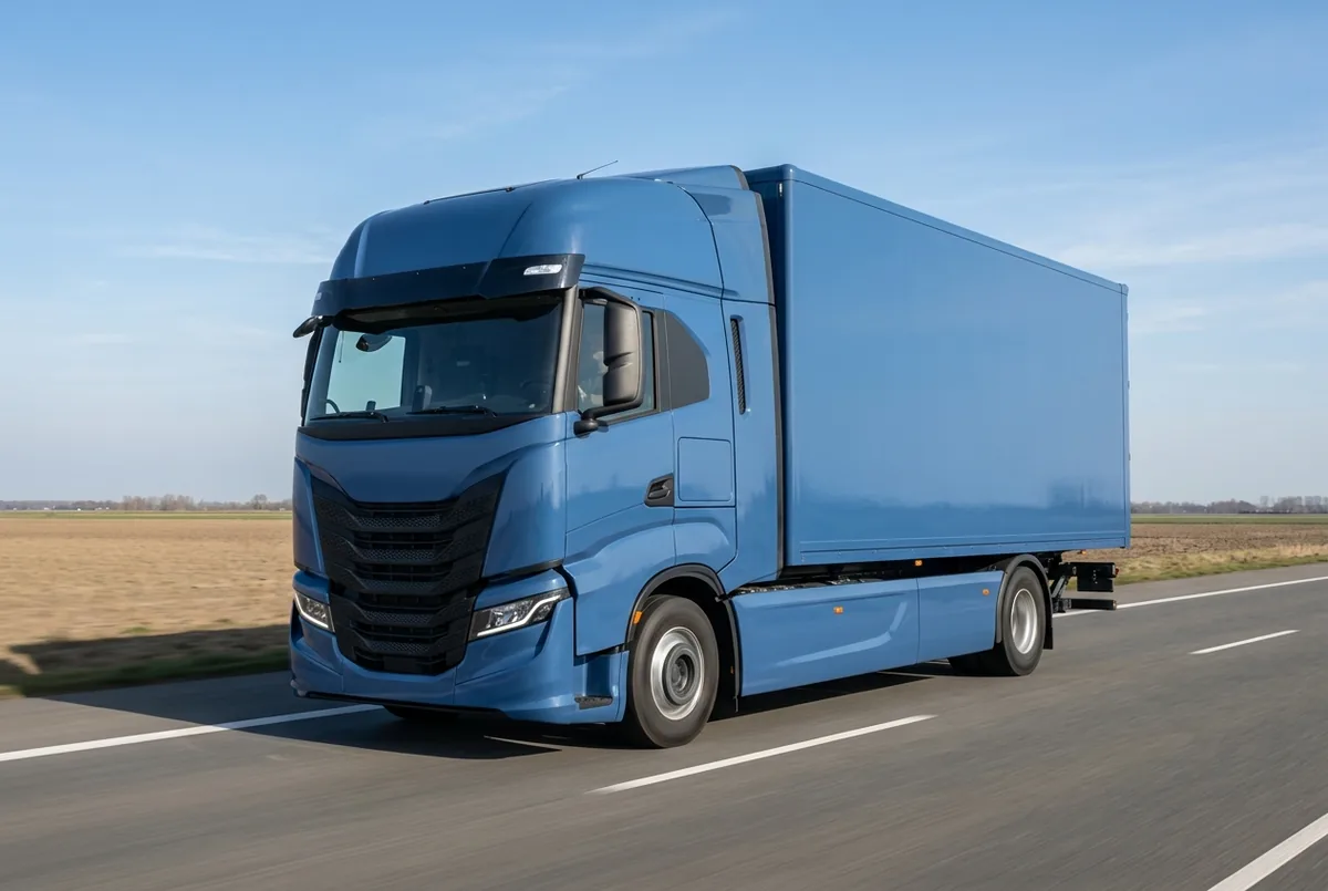 Generated illustration, not a photograph: IVECO S-Way, 338 kW, 4x2 rigid lorry, 12.9 L, a 4×2 rigid lorry