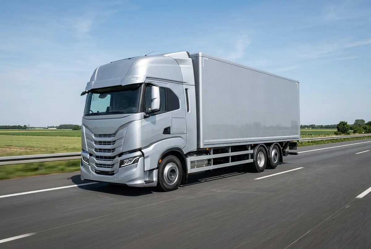 Generated illustration, not a photograph: IVECO S-Way, 338 kW, 6x2 rigid lorry, 12.9 L, a 6×2 rigid lorry