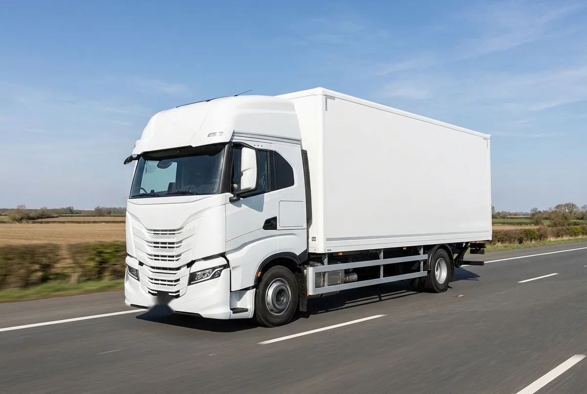 Generated illustration, not a photograph: IVECO S-Way, 353 kW, 4x2 rigid lorry, a 4×2 rigid lorry