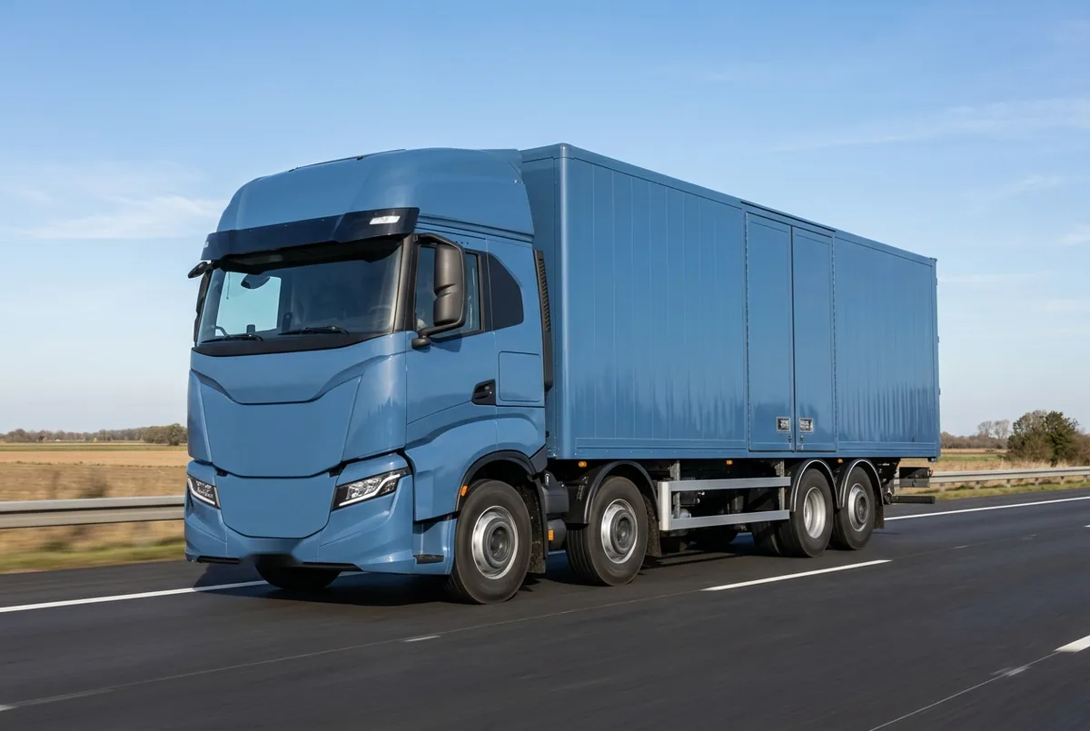 Generated illustration, not a photograph: IVECO S-Way, 353 kW, 8x4 rigid lorry, a 8×4 rigid lorry
