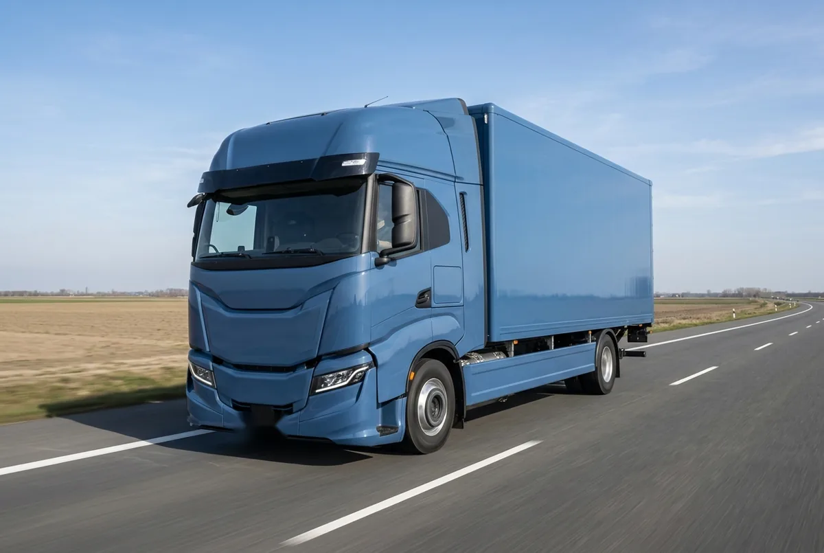 Generated illustration, not a photograph: IVECO S-Way, 357 kW, 4x2 rigid lorry, a 4×2 rigid lorry
