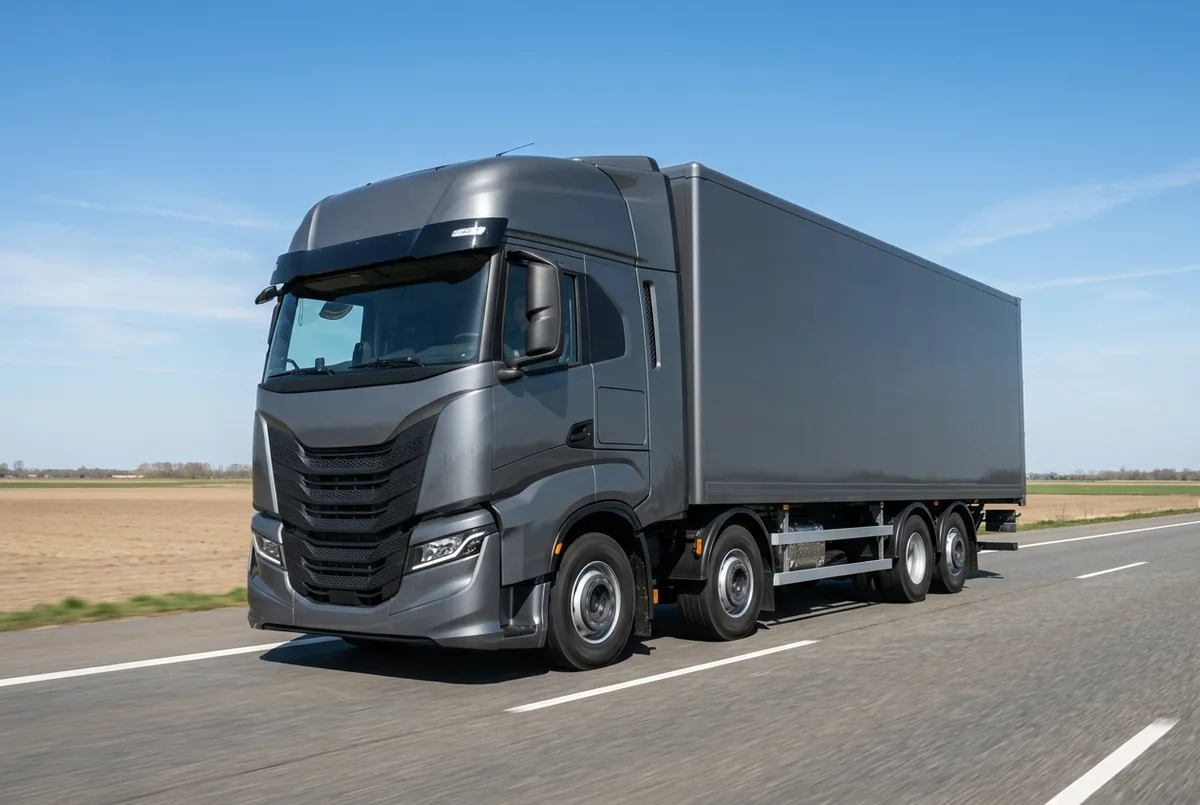 Generated illustration, not a photograph: IVECO S-Way, 419 kW, 8x4 rigid lorry, a 8×4 rigid lorry