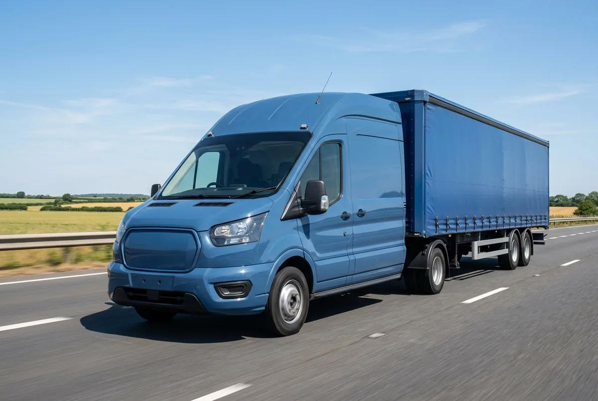 Generated illustration, not a photograph: Ford Transit, 125 kW, 4x2 tractor unit, a 4×2 tractor unit