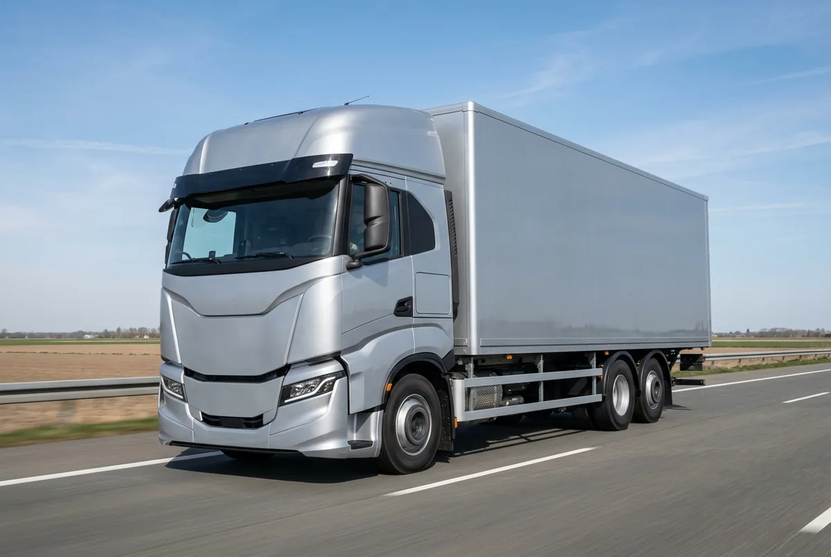 Generated illustration, not a photograph: IVECO X-Way, 338 kW, 6x2 rigid lorry, a 6×2 rigid lorry