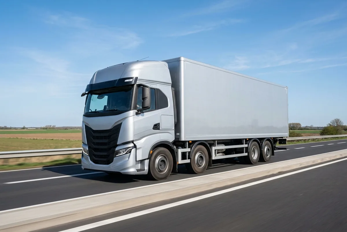 Generated illustration, not a photograph: IVECO X-Way, 353 kW, 8x4 rigid lorry, a 8×4 rigid lorry