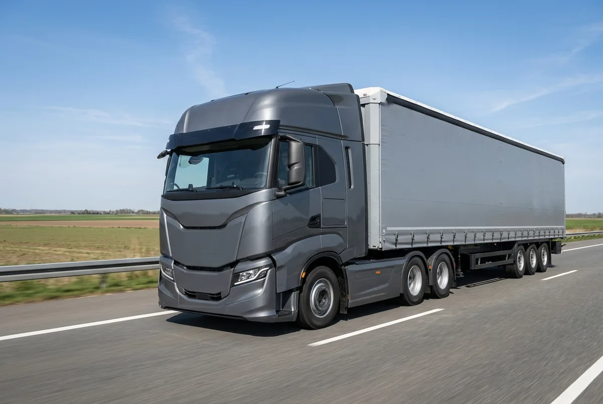 Generated illustration, not a photograph: IVECO X-Way, 419 kW, 6x4 tractor unit, a 6×4 tractor unit